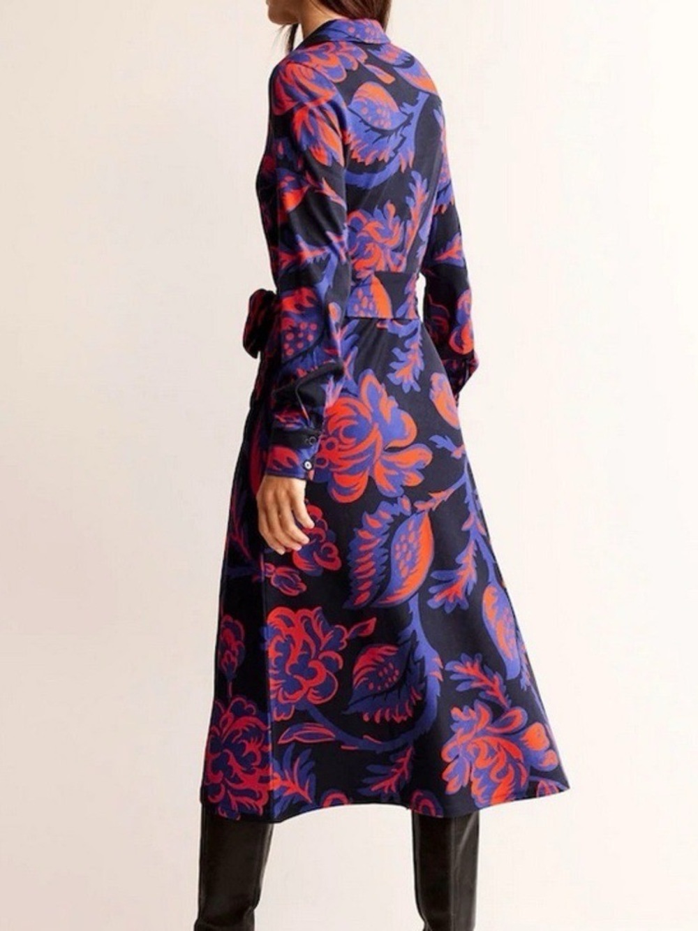 Boden Laura Jersey Midi Shirt Dress sz 6R - Picture 2 of 7